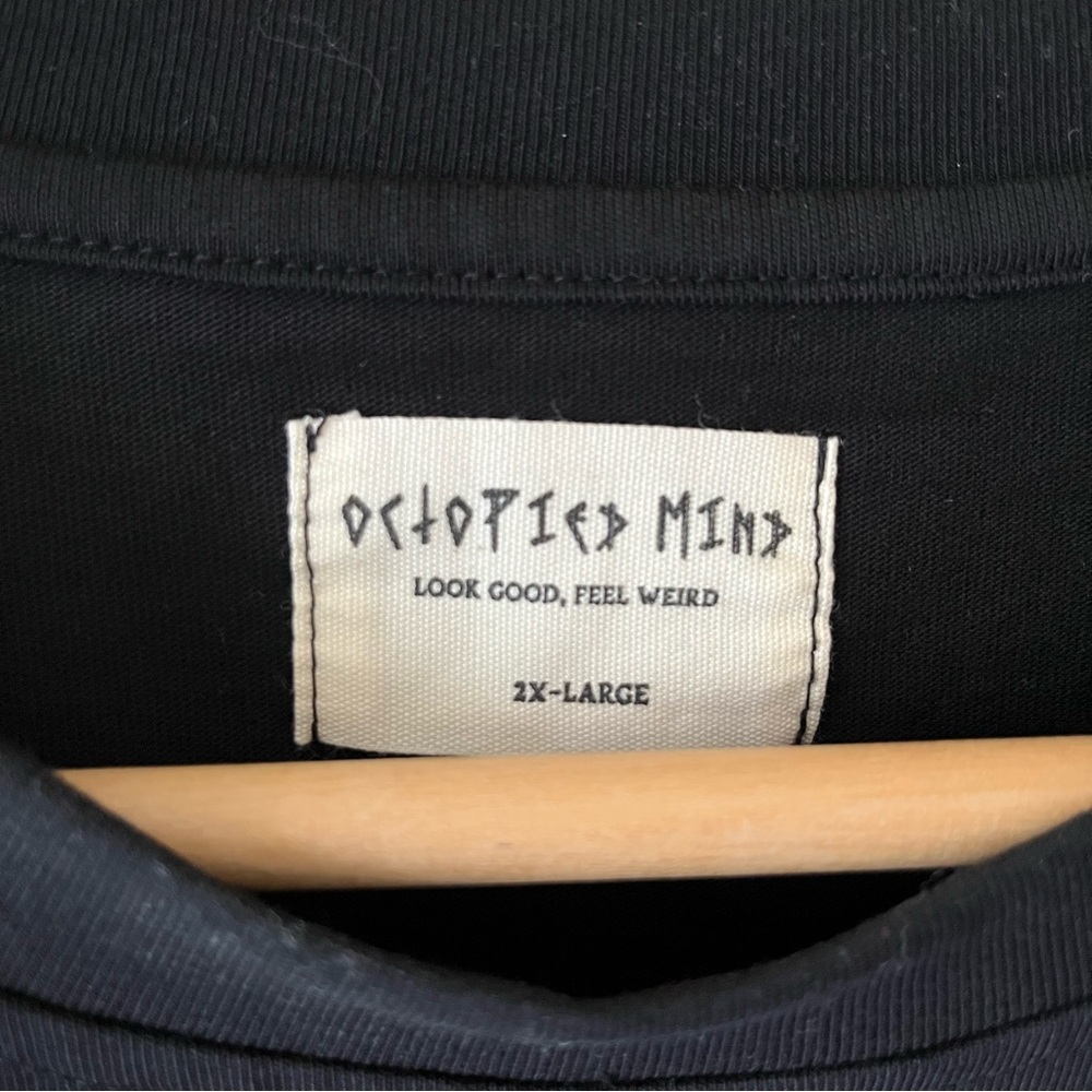 NWOT Octopied Mind Sleep ‘Til You’re Dead Black Tee T-Shirt Oversized Plus Size - Picture 6 of 9